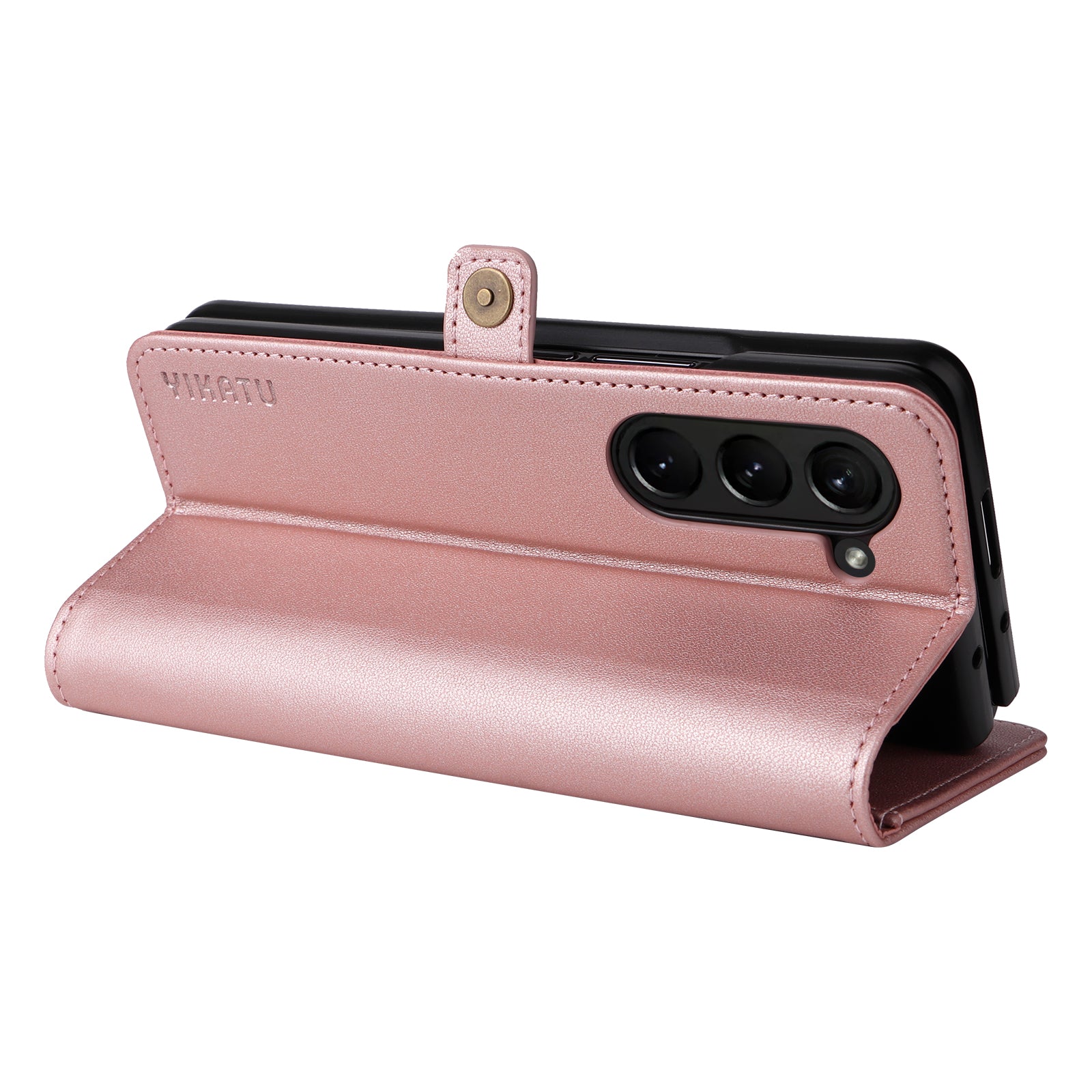 YIKATU YK- 001 for Samsung Galaxy Z Fold6 5G Case PU Leather Strong Magnetic Flip hone Cover - Rose Gold YIKATU YK- 001 for Samsung Galaxy Z Fold6 5G Case PU Leather Strong Magnetic Flip hone Cover - Rose Gold